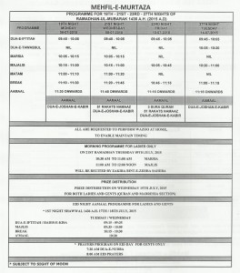 M-E-M RAMZAN A'MAAL PROG 030715